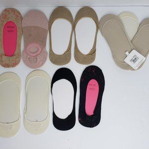 New Hue and Lemon Women's Hidden Cotton, Lace & Microfiber Sock Liners - 11 Pair